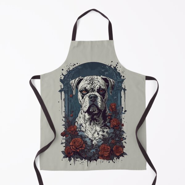 Item preview, Boxer Dog Gothic Floral designed and sold by faunathreads.