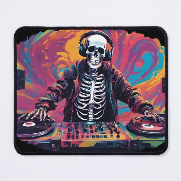 Item preview, Colourful DJ skeleton  designed and sold by HectorAthan.