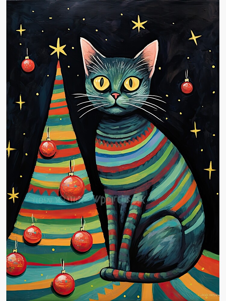 Christmas Tree DIY Diamond Painting Cute Cat Design Embroidery