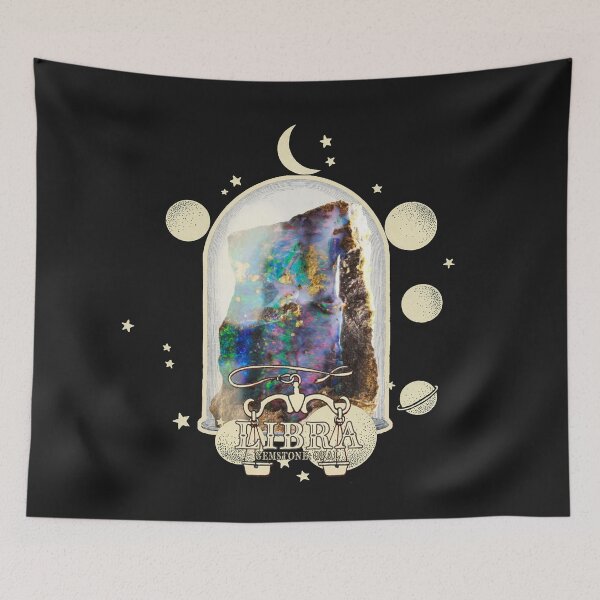 Item preview, Libra Gemstone: Opal crystal. Astral design. Black version designed and sold by MINDTHECHERRY.