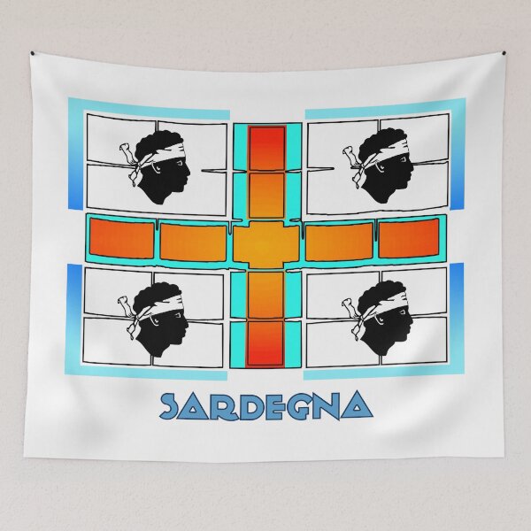 Item preview, Sardinia - Sardinia flag - sardegna 4 Mori Teal designed and sold by miskaralise.