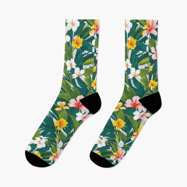 Item preview, tropical seamless pattern with watercolor flowers and leaves designed and sold by APHIDAT-TA.