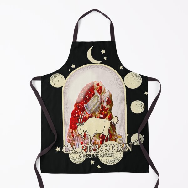 Item preview, Capricorn Gemstone: Garnet crystal. Astral design. Black version designed and sold by MINDTHECHERRY.