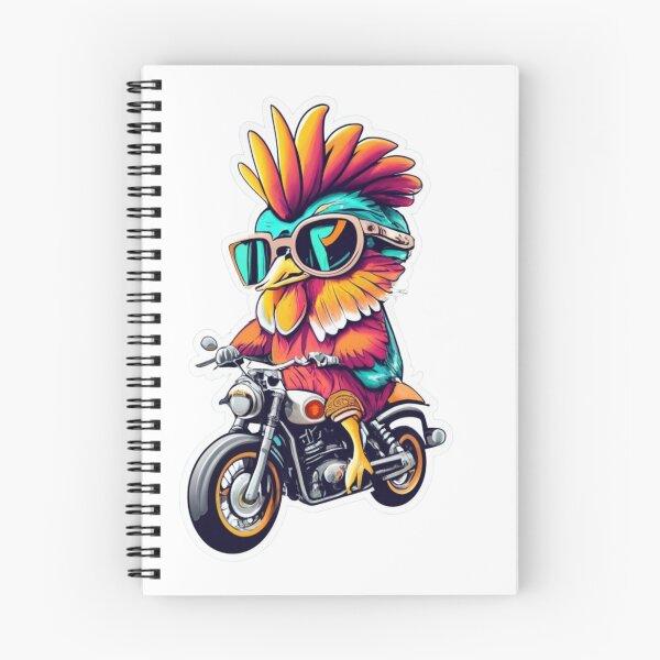 Aperçu de l'œuvre Cavalier de coq punk cool créée et vendue par HanaiPrint.
