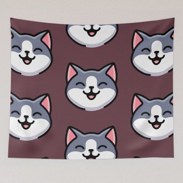 Item preview, Grey Cat | blackberry background designed and sold by CatMimiApp.
