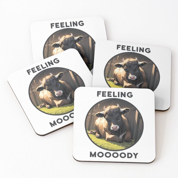 Item preview, Feeling Moooody, Bovine Blues designed and sold by designsbyflo.