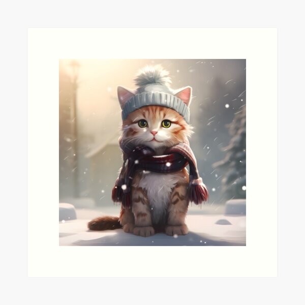 Item preview, Snow and cat designed and sold by KrokoShop.