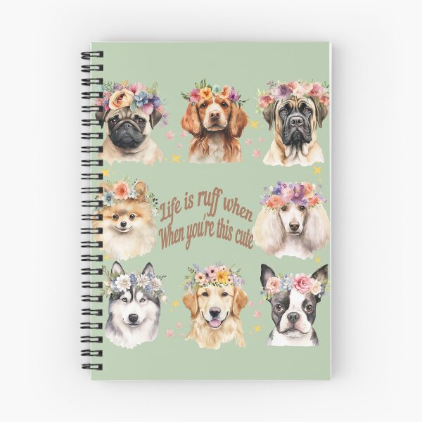Item preview, Cute dogs with floral crowns designed and sold by NolineXpression.