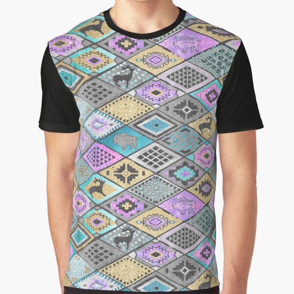 Southwestern patchwork Graphic T-Shirt