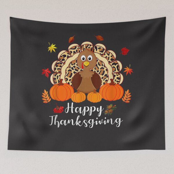 Item preview, Happy Thanksgiving Turkey Leopard Print Pumpkin Fall Autumn designed and sold by William Parker.