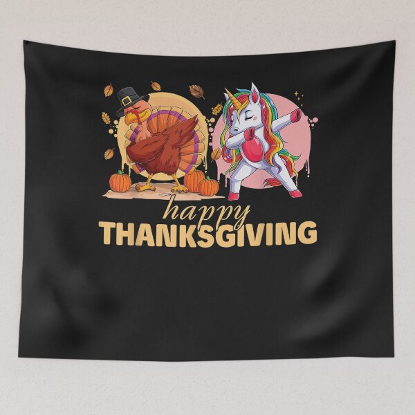 Item preview, Happy Thanksgiving Unicorn Turkey Dabbing Funny Kids designed and sold by William Parker.