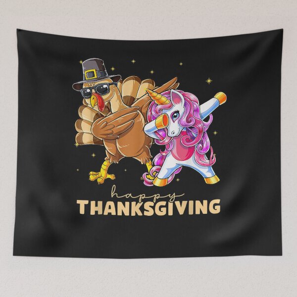 Item preview, Happy Thanksgiving Unicorn Turkey Dabbing Funny Kids designed and sold by William Parker.