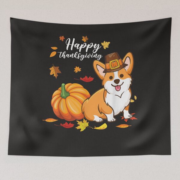 Item preview, Happy Thanksgiving Welsh Corgi Autumn Fall Thanksgiving designed and sold by William Parker.
