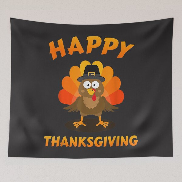 Item preview, Happy thanksgiving with cute turkey for holiday season designed and sold by William Parker.