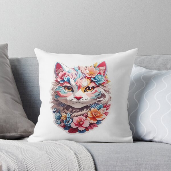 Item preview, Cute Cat with Flowers and Starry Fur designed and sold by iladyclothing.