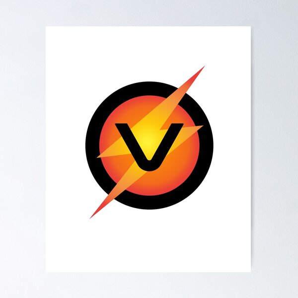 Item preview, Monogram V Super Hero Lightning Bolt designed and sold by simplymonogram.