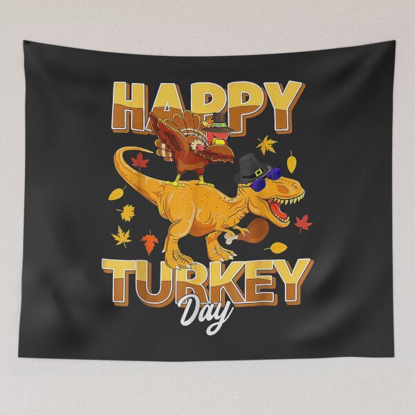 Item preview, Happy Turkey Day Dabbing Turkey Saurus T rex Thanksgiving designed and sold by William Parker.