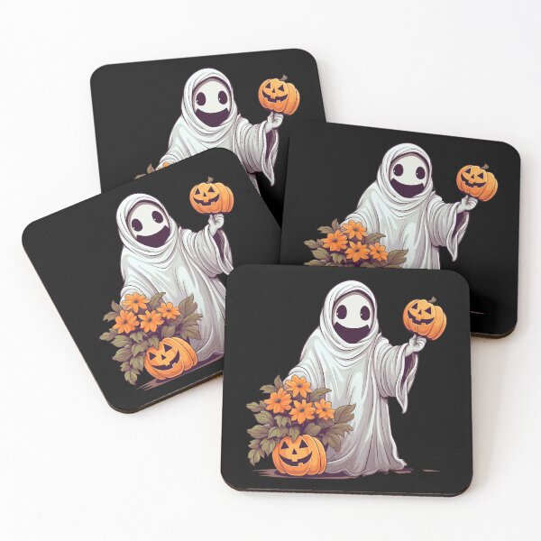Item preview, Vintage Floral Ghost Halloween with Pumpkin designed and sold by ArtFromBeyond.