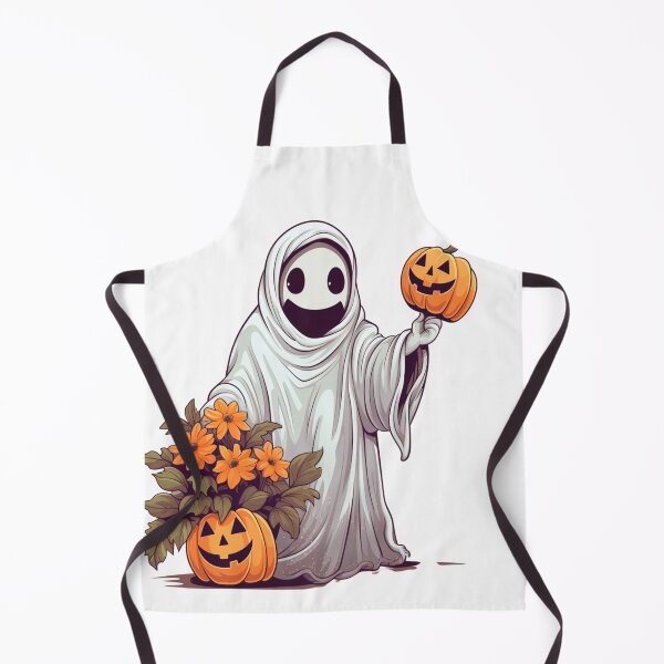 Item preview, Vintage Floral Ghost Halloween with Pumpkin designed and sold by ArtFromBeyond.