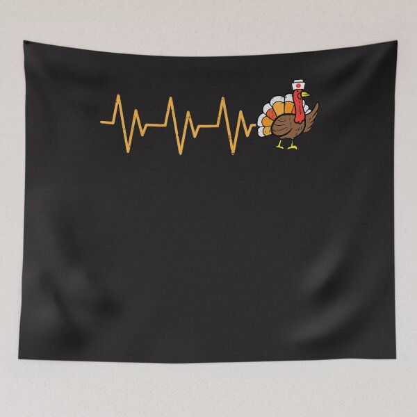 Item preview, Heartbeat Turkey Nurse Thanksgiving Scrub Top Fall RN ICU ER  designed and sold by William Parker.