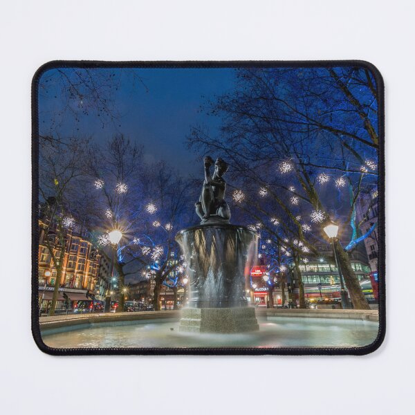 Item preview, Venus Fountain in Sloane Square with Christmas lights designed and sold by bailey-cooper.