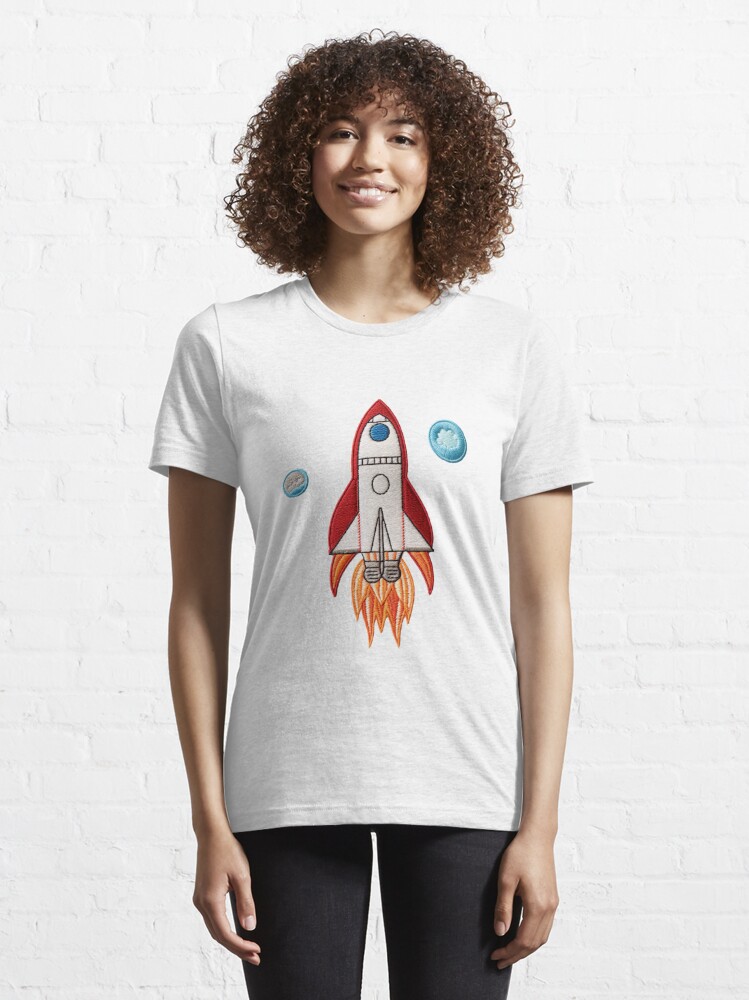 iron patches,Rocket Essential T-Shirt for Sale by pkk1designsart | Redbubble