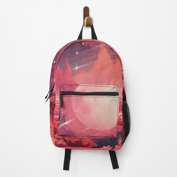 Item preview, Extraterrestrial Landscape on a Fantasy Planet, Pink Colors, Flowers and Shining Stars, and a Nebula designed and sold by Je-we.