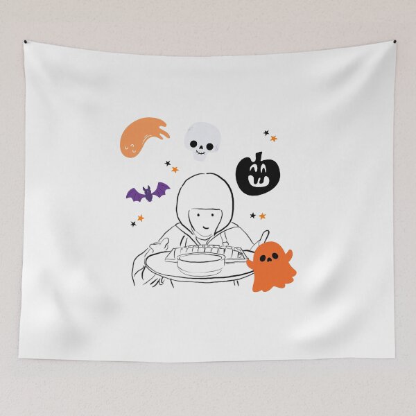 Item preview, Extraordinary attorney and her favorite rice rolls & Cute halloween background designed and sold by paintingtour.