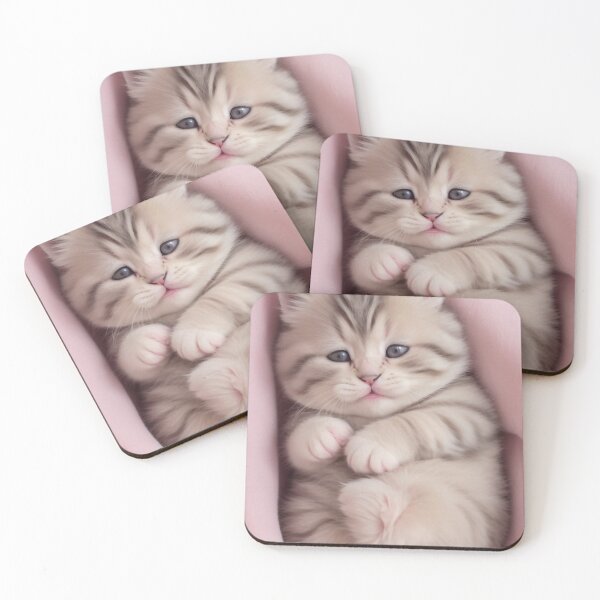Item preview, Chubby kitten with pink designed and sold by M-Y-A-R-T-.