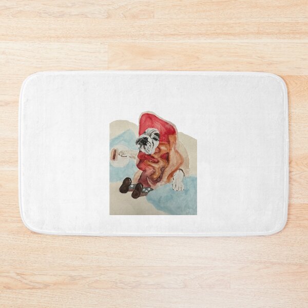Item preview, Eggnog the Bulldog in a Hot Dog Suit designed and sold by beckytarbox.