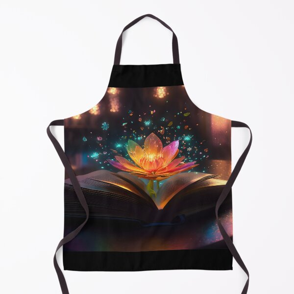 Item preview, Magical fluorescent sparkling Kadupul flower growing from a book in the style of neon impressionism designed and sold by AI-Only Creations.