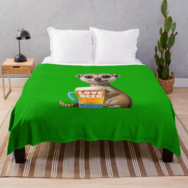 Item preview, Cute Meerkat With A Beer Mug designed and sold by likbatonboot.