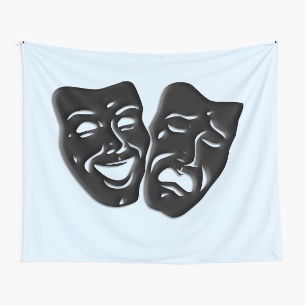 Comedy and Tragedy Theater Design Tapestry