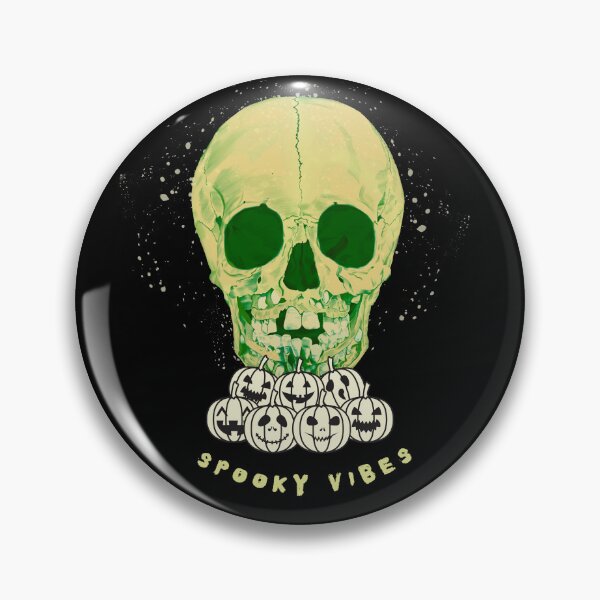 Item preview, Halloween Design Spooky Vibes - Skull with Exposed Teeth in Terrifying colors - pop art designed and sold by Carola-art.