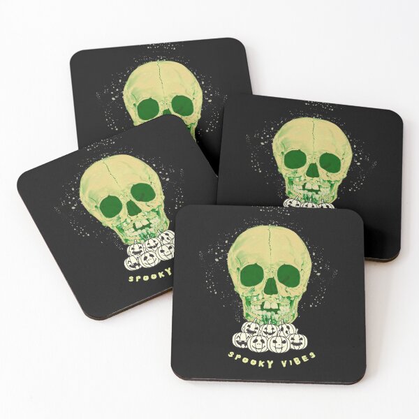 Item preview, Halloween Design Spooky Vibes - Skull with Exposed Teeth in Terrifying colors - pop art designed and sold by Carola-art.