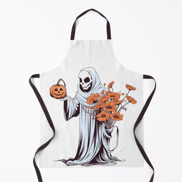 Item preview, Vintage Floral Ghost Halloween with Pumpkin designed and sold by ArtFromBeyond.