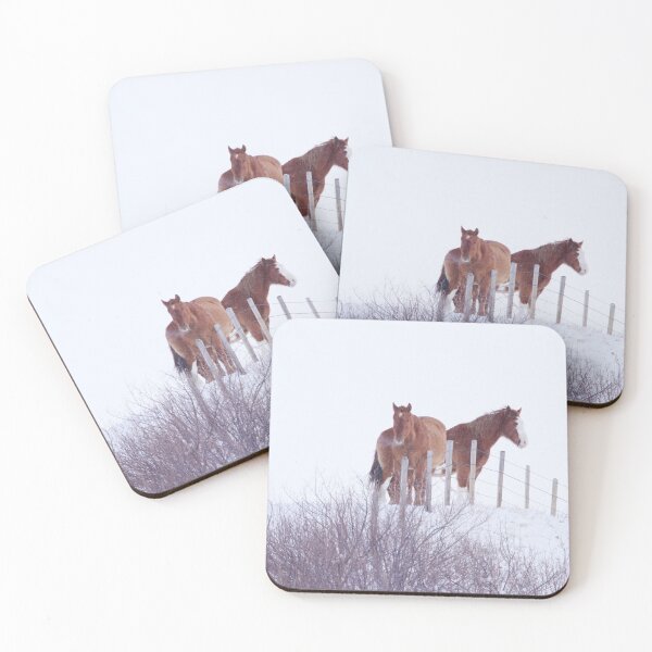 Item preview, Two Horses in the Snow designed and sold by Alyce Taylor.