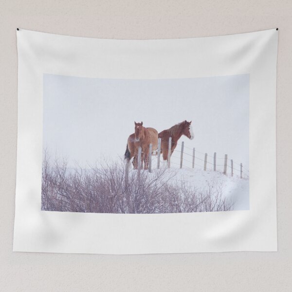 Item preview, Two Horses in the Snow designed and sold by Alyce Taylor.