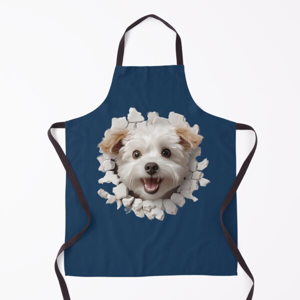 Item preview, Maltese Dog breed Popping Out of The Wall #4 designed and sold by DogDigiArt.