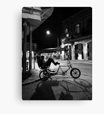 Night Taxi, Old Havana, Cuba Canvas Print