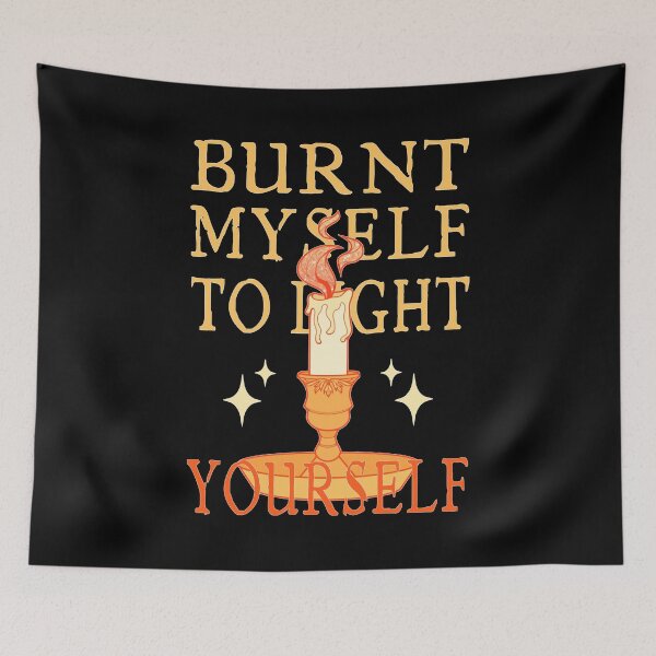 Item preview, Burnt Myself to Light Yourself | Lit Candle designed and sold by ObsidianDaz.