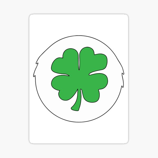 Care Bears Good Luck Bear Shamrock Belly Badge Sticker