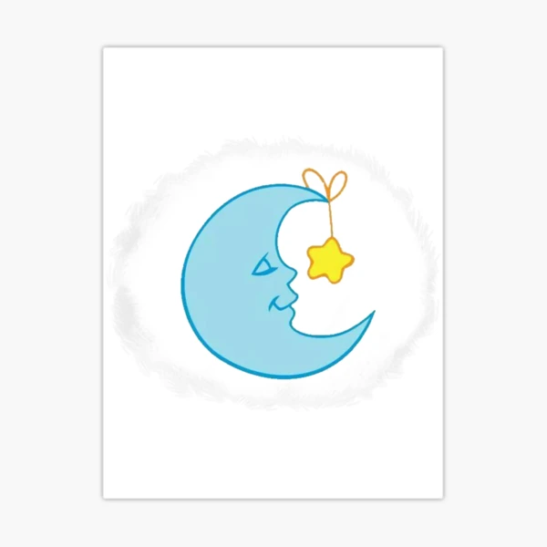 Bedtime carebear Sticker for Sale by EmmaFitzy