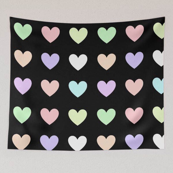 Item preview, Pastel heart repeat print designed and sold by Pastelblackbun.