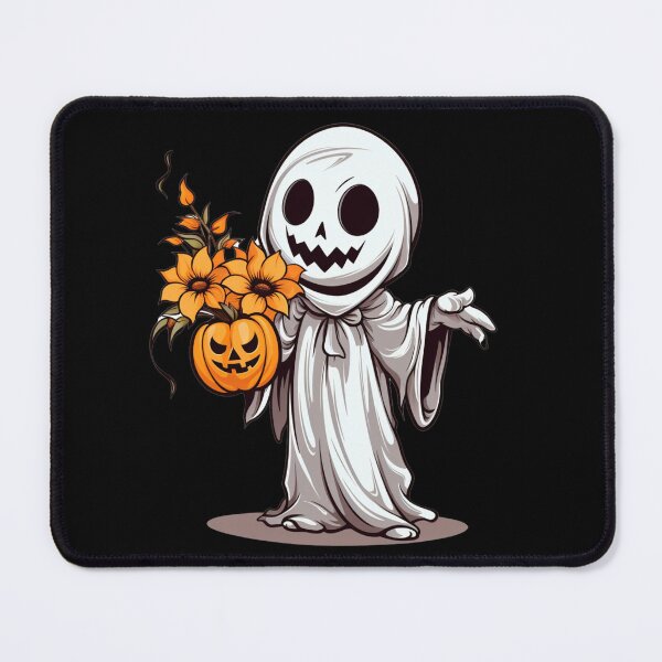 Item preview, Vintage Floral Ghost Halloween with Pumpkin designed and sold by ArtFromBeyond.