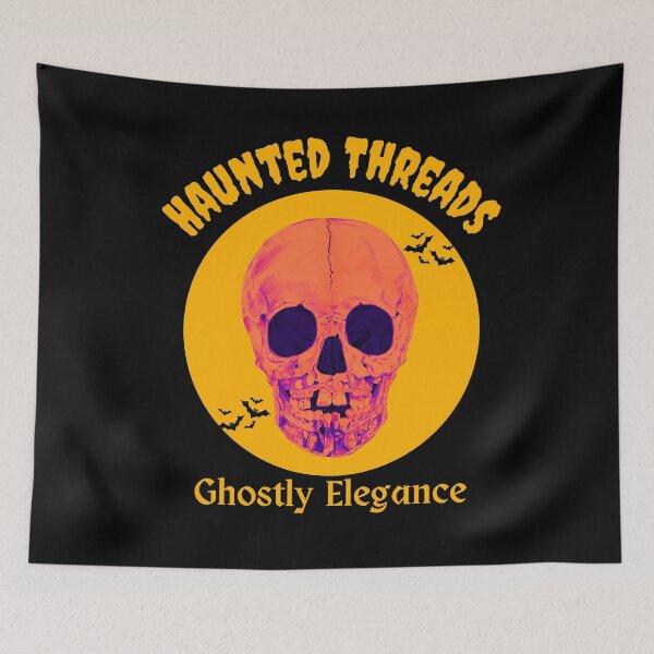 Item preview, Design for Halloween Haunted threads - Ghostly elegance: Skull with Exposed Teeth in terrifying colors - pop art designed and sold by Carola-art.