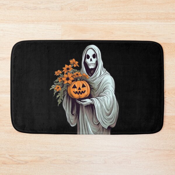 Item preview, Vintage Floral Ghost Halloween with Pumpkin designed and sold by ArtFromBeyond.