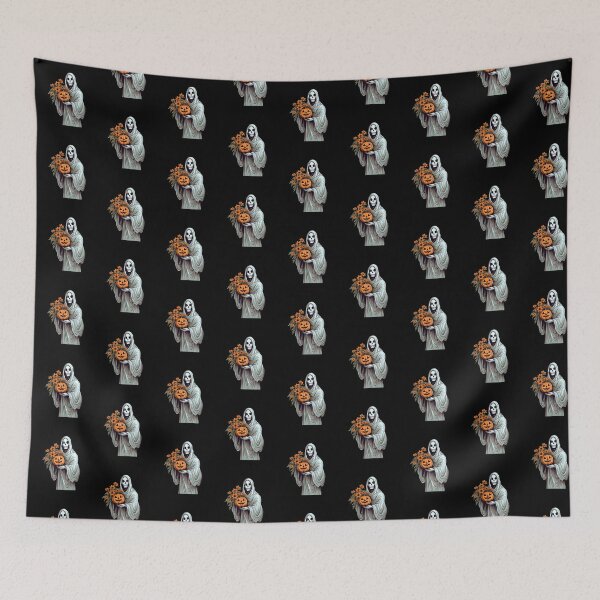 Item preview, Vintage Floral Ghost Halloween with Pumpkin designed and sold by ArtFromBeyond.