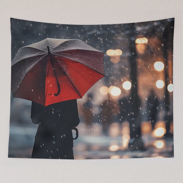 Item preview, Winter red umbrella print designed and sold by dcrc.