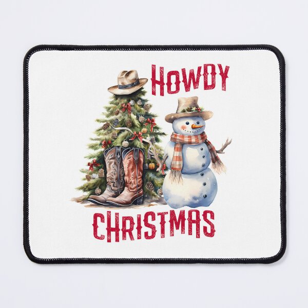 Item preview, Howdy Christmas Western Cowboy Snowman designed and sold by ColorFlowArt.